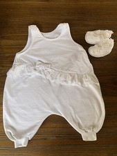 KANZ Baby-Einteiler Anzug Kind Jungen Mädchen Taufe Festanzug & Schuhe Weiß - 68