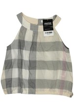 Burberry Bluse Mädchen Oberteil Shirt Tunika Gr. EU 128 Baumwolle Grau #5kynvm7