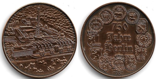 Medaille 750 jahre berlin 1987 - medaille,