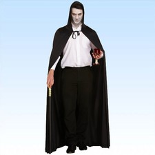 Langes schwarzes Cape mit