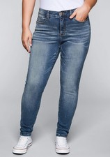 sheego Damen Jeans Hose Skinny