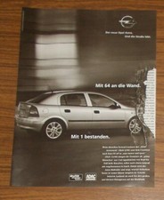 Seltene Werbung OPEL ASTRA - Mit 64 an die Wand 1998