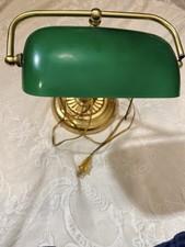 Vintage Banker's Lamp Green