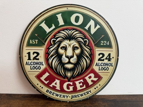 Lion lager bier werbeschild - lion,