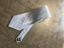 Paolo Negrato  Krawatte -  hell grau gemustert 148 cm x 9,5 cm. Neu 