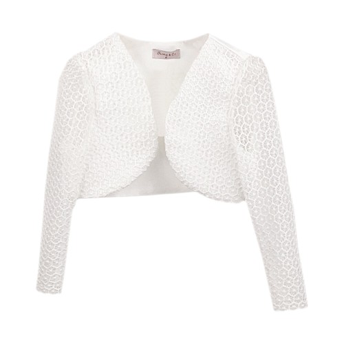 Mädchen elfenbein bolero - elfenbein,