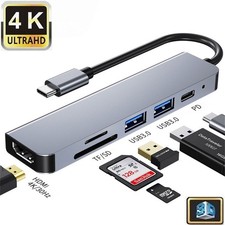 USB-C 6in1 Hub Adapter HDMI 4K