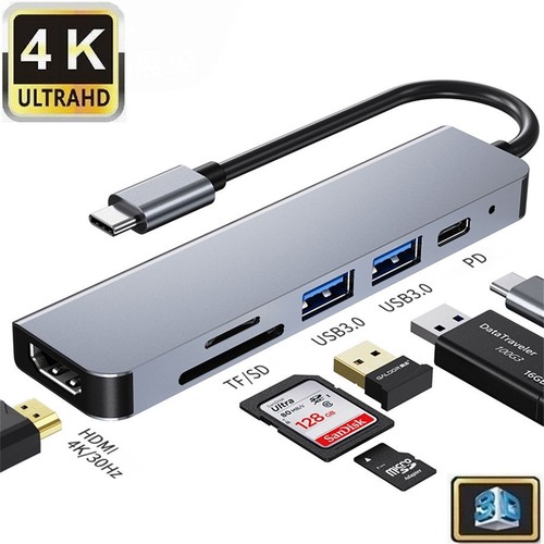 Usb 6in1 hub adapter hdmi - 6in1,