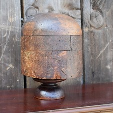 Antike Müller Hutform Block Kurzwarenladen Holz Perücke Aufsteller