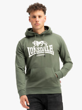 LONSDALE Herren HOODIE "FREMINGTON" grün Kapuzenpullover SLIM FIT streetwear