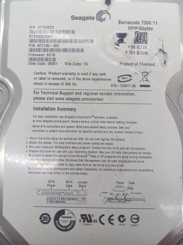 Seagate st31000333as hdd - seagate,