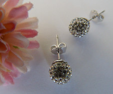 Pierre Lang schöne silberfarbene Ohrstecker ca. 7 mm wie NEU