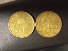 50 Euro Cent Münze 2017 - 2001 RF 50cent Beide Rarität Sondermünze Super Preis