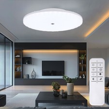 Wohnzimmerleuchte Deckenlampe Tageslichtleuchte weiß gemustert LED CCT dimmbar