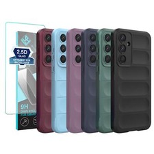 Handy Hülle für Samsung Galaxy A55 5G Grip Case Cover Schutzhülle 9H Displayglas