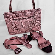 60er True Vintage Schlangenleder Echtleder Handtasche + PREGO Sandalen 36 Italy