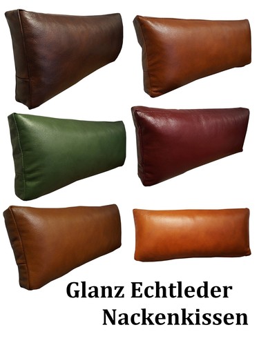 Glanz echt leder nackenkissen - echt,