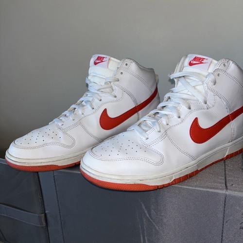 Nike dunk high white orange - nike, white/orange