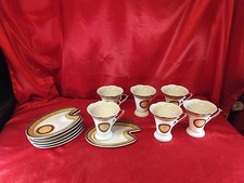 Altes Geschirr Eisbecher Teller Tassen Weiß Gold Im Versace Stil (4959)