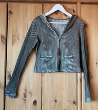 TANDEM chapati ? kurze Baumwoll-Strick- Jacke? Gr.M/L bzw. Gr. 38/40 grün-weiß