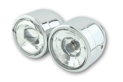 Led doppel scheinwerfer - led, chrom