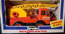 Bruder Baustellen LKW mit Kran sehr selten rar 80er 90er Fahrzeugpark - Sammler