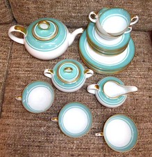 !!!! ART DECO PORZELLAN CARSTENS - SORAU SCHÖNES TEESERVICE MUSEAL !!!!