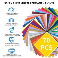 Amorise Vinylfolie Plotterfolie Selbstklebend,70 Stück