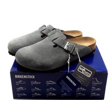 BIRKENSTOCK BOSTON CLOGS VELOURSLEDER  M13 300 BASALT GRAY Gr 46 NEU IM KARTON !