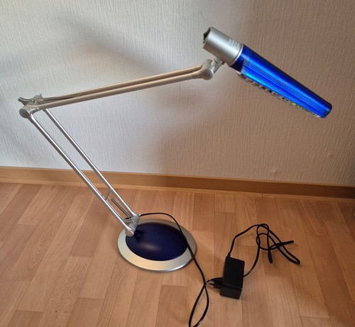 Schreibtischlampe blau silber - schreibtischlampe, blau-silber