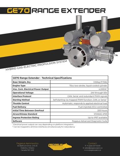 Drohnen hybrid generator - hybrid, motor