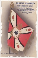 AK Drapeau Allemand du 36e Régiment de Fusiliers. FR 36 Blumenthal. Halle Saale