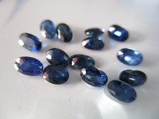 14x Echte Blaue Ovale Saphire