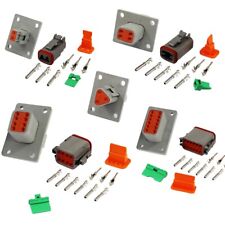 DT Deutsch 0,75 - 2,0 mm² Kfz Stecker mit Flansch 2 bis 12 Polig Steckverbinder