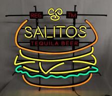 Salitos Bier Leuchtreklame, Burger, Tequila, Werbung, Partyleuchte, Neu!