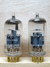 Pair: SIEMENS E88CC | SEHR GUT ✅ NOS gold pins Tubes Röhre ( CCa 6922 )