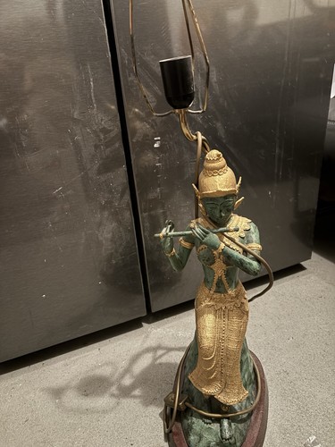 Vintage thai bronze - thai, lampe