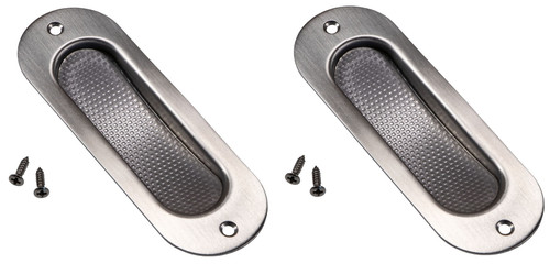 Muschelgriff edelstahl oval - 2x,