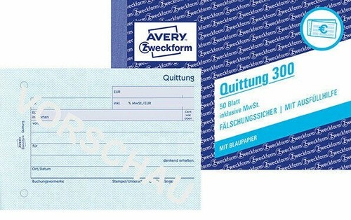 Avery zweckform quittung 300 - zweckform,