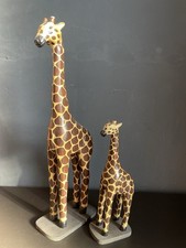 Afrikanische Giraffen Echtholz Set