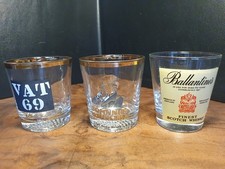 3 x Vintage Whiskygläser. VAT