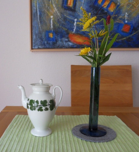 Meissen weinlaub kaffeekanne - weinlaub,