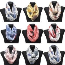 Seide Loop Schal Loopschal Rundschal Schlauchschal Tuch Tücher Damenschal Cotton