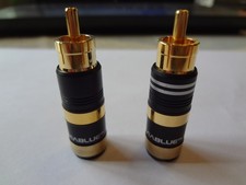 2x Viablue Cinchstecker Lötversion bis 8mm Kabel