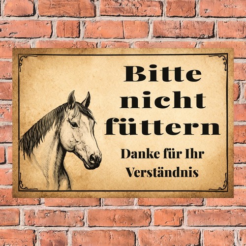 Schild pferde bitte nicht - pferde,