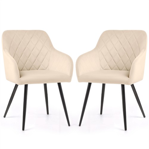 Velours polsterstuhl mit - 2x,