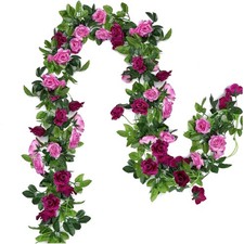 Blumengirlande, Rosengirlande, Seidenblumen, Party Dekor, Hochzeitsdeko, Garten