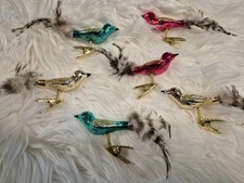 Mini Vögel  Christbaumkugel Weihnachtskugel Christbaumschmuck Krebs Lauscha