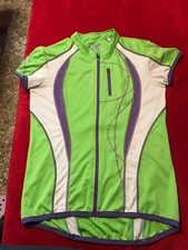 Icepeak Rad Shirt, Radtrikot , Gr.38  Zipper, Tasche, grün weiß lila