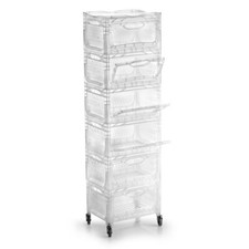 Set Eurobox auf Rollen Transportbox Lagerbox Rollwagen Transportwagen Lagerkist